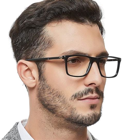 clear black framed glasses men.